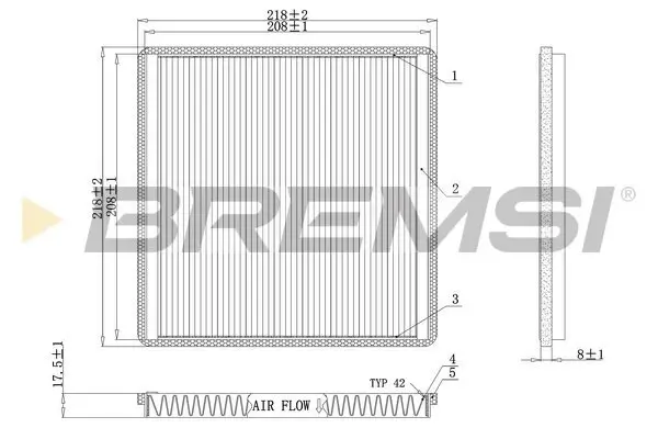 Filter, Innenraumluft BREMSI FC0500
