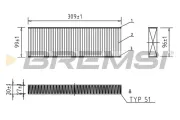 Filter, Innenraumluft BREMSI FC0852