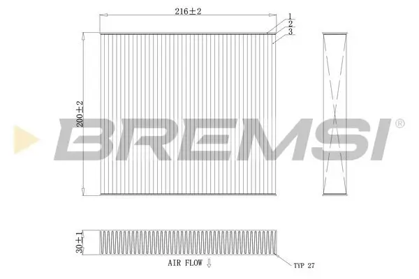 Filter, Innenraumluft BREMSI FC0855C