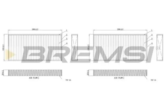 Filter, Innenraumluft BREMSI FC0859C Bild Filter, Innenraumluft BREMSI FC0859C