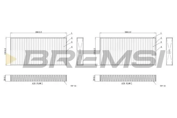 Filter, Innenraumluft BREMSI FC0859
