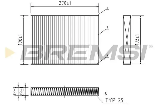 Filter, Innenraumluft BREMSI FC0861C