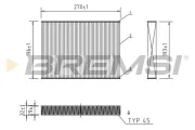 Filter, Innenraumluft BREMSI FC0861