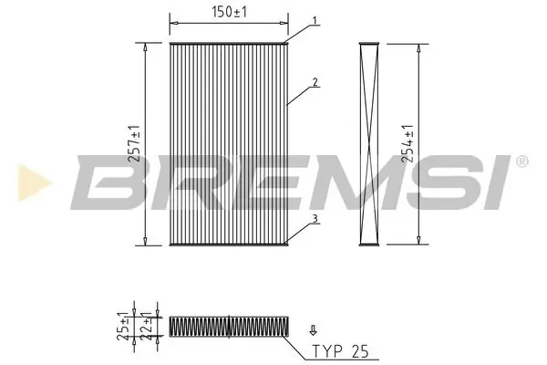 Filter, Innenraumluft BREMSI FC0865