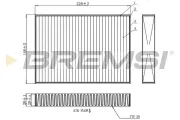 Filter, Innenraumluft BREMSI FC0871C