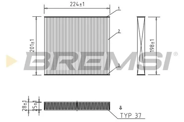 Filter, Innenraumluft BREMSI FC0872
