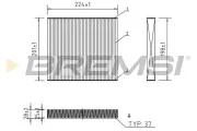 Filter, Innenraumluft BREMSI FC0872