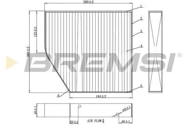 Filter, Innenraumluft BREMSI FC0875A