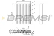Filter, Innenraumluft BREMSI FC0876