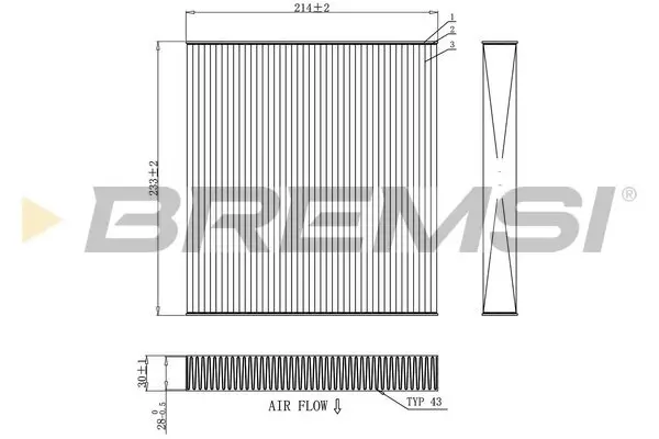 Filter, Innenraumluft BREMSI FC0881