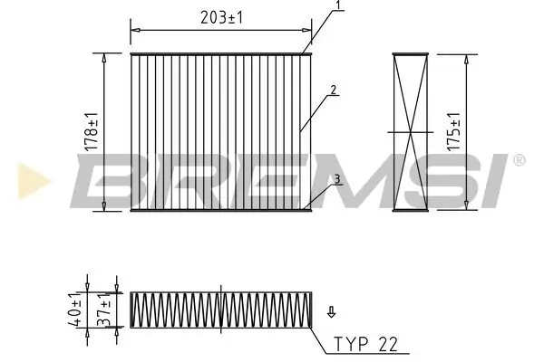 Filter, Innenraumluft BREMSI FC0890C