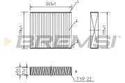 Filter, Innenraumluft BREMSI FC0890C