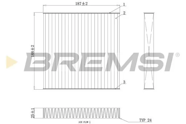 Filter, Innenraumluft BREMSI FC0892C