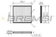 Filter, Innenraumluft BREMSI FC0894