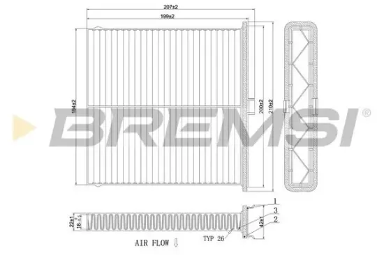 Filter, Innenraumluft BREMSI FC0896 Bild Filter, Innenraumluft BREMSI FC0896