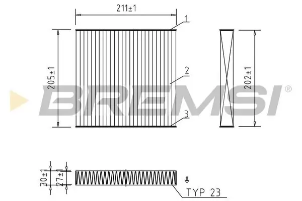 Filter, Innenraumluft BREMSI FC0899A