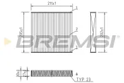 Filter, Innenraumluft BREMSI FC0899A
