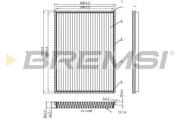 Filter, Innenraumluft BREMSI FC0901C
