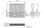 Filter, Innenraumluft BREMSI FC0908