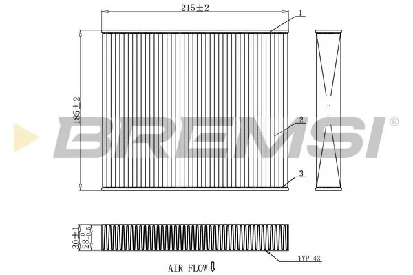 Filter, Innenraumluft BREMSI FC0910