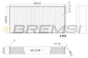 Filter, Innenraumluft BREMSI FC0914A
