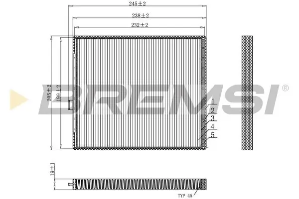 Filter, Innenraumluft BREMSI FC0916