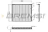 Filter, Innenraumluft BREMSI FC0917C