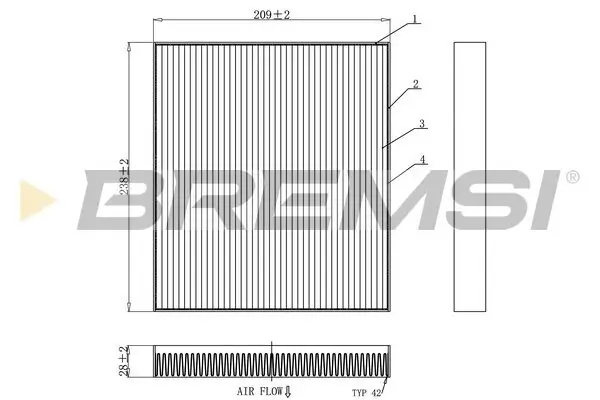 Filter, Innenraumluft BREMSI FC0920