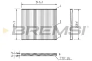Filter, Innenraumluft BREMSI FC0921C