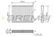 Filter, Innenraumluft BREMSI FC0923A