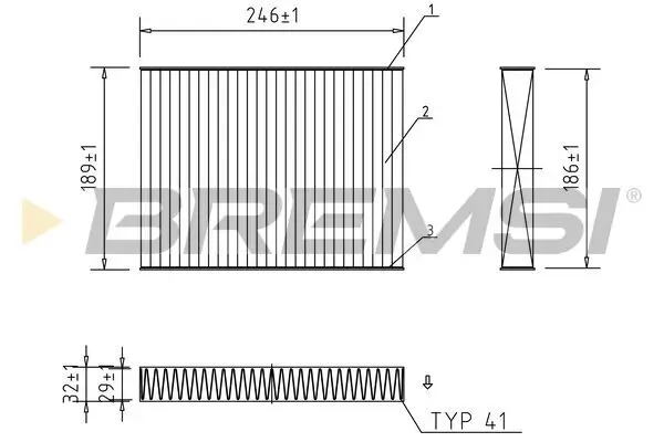 Filter, Innenraumluft BREMSI FC0923