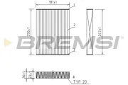Filter, Innenraumluft BREMSI FC0927C