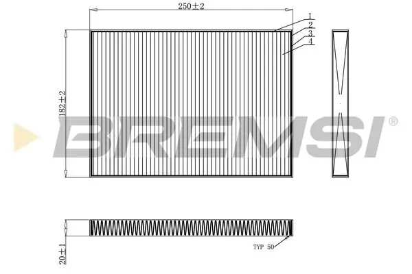 Filter, Innenraumluft BREMSI FC0936