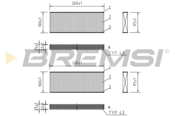 Filter, Innenraumluft BREMSI FC0938
