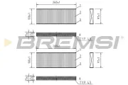 Filter, Innenraumluft BREMSI FC0938