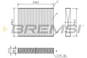 Filter, Innenraumluft BREMSI FC0945C