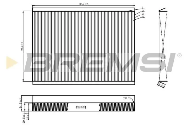 Filter, Innenraumluft BREMSI FC0962