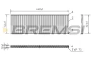 Filter, Innenraumluft BREMSI FC0967