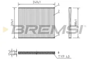 Filter, Innenraumluft BREMSI FC0975