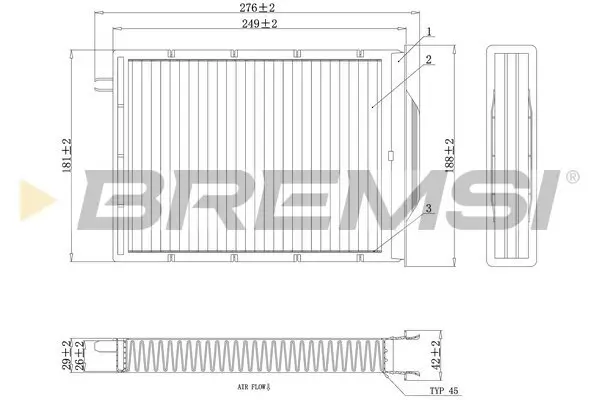 Filter, Innenraumluft BREMSI FC0980