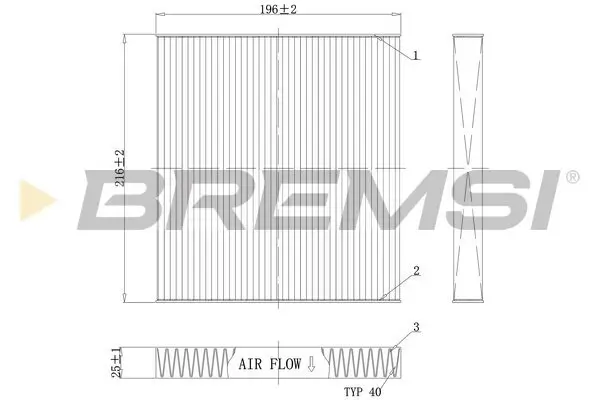 Filter, Innenraumluft BREMSI FC0988