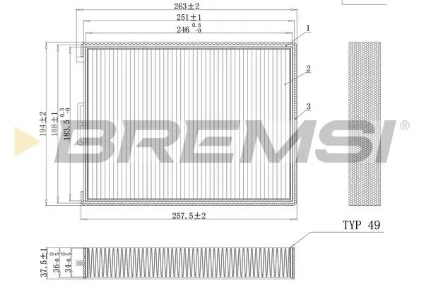 Filter, Innenraumluft BREMSI FC0990