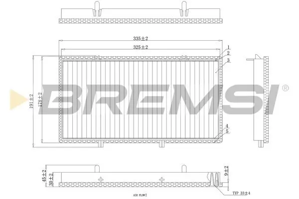 Filter, Innenraumluft BREMSI FC0998