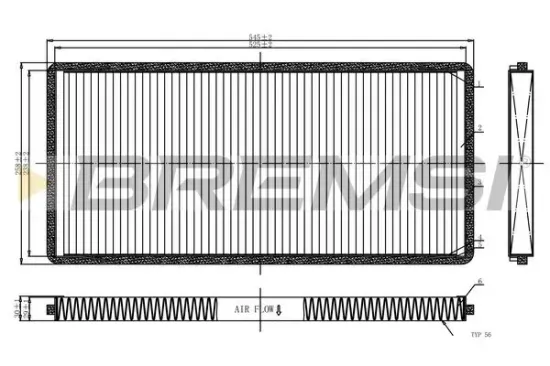 Filter, Innenraumluft BREMSI FC1326C Bild Filter, Innenraumluft BREMSI FC1326C