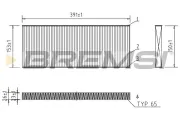 Filter, Innenraumluft BREMSI FC1329