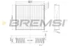 Filter, Innenraumluft BREMSI FC1333C