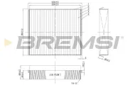 Filter, Innenraumluft BREMSI FC1333C