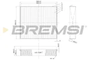Filter, Innenraumluft BREMSI FC1333