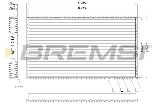 Filter, Innenraumluft BREMSI FC1338