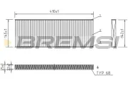 Filter, Innenraumluft BREMSI FC1545
